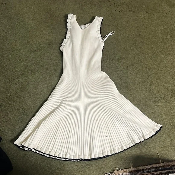 Ronny Kobo Collection | Dresses | Ronny Kobo White With Black Lining Midi  Dress | Poshmark
